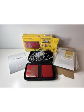 Nintendo 3DS XL Limited Edition Red Handheld System Super Mario Bros 2 Gold